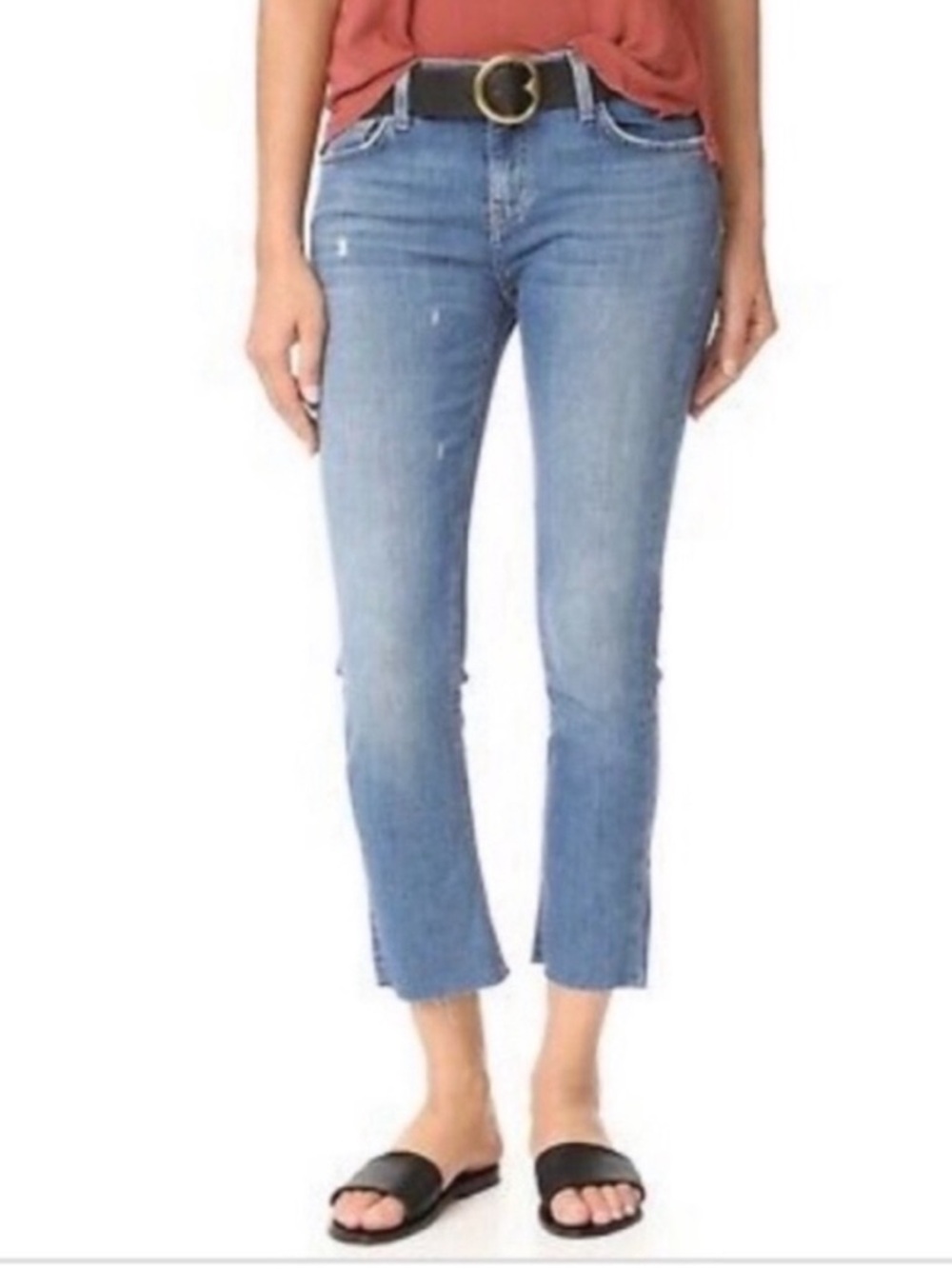 Current Elliot Cropped Straight Sawyer Jeans 31